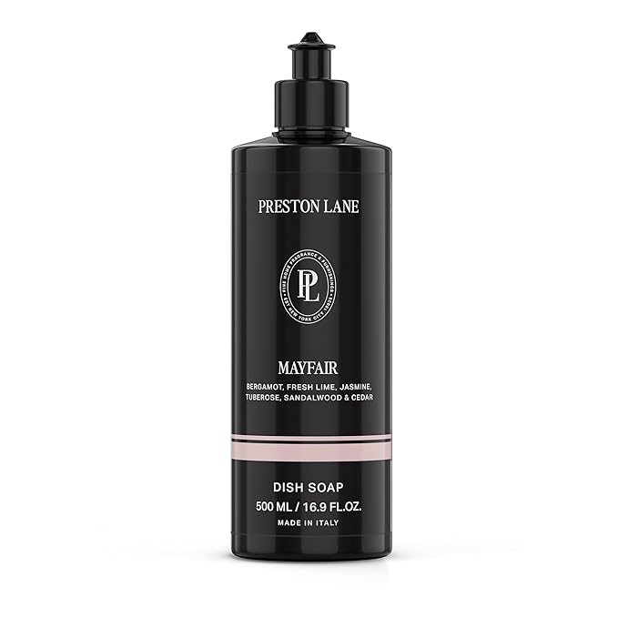 Preston Lane Dish Soap, Clean Ingredients, Tough on Grease & Residue, Safe for People & Pets