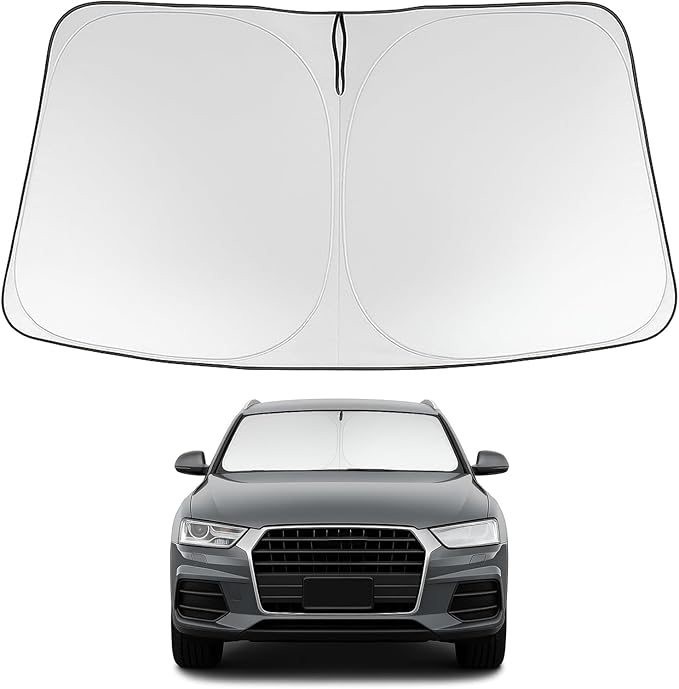 Proadsy Windshield Sun Shade for Audi Q3 2013-2018 Foldable Front Sunshade Protector Sun Visor Blocks UV Rays Keep Car Cooler