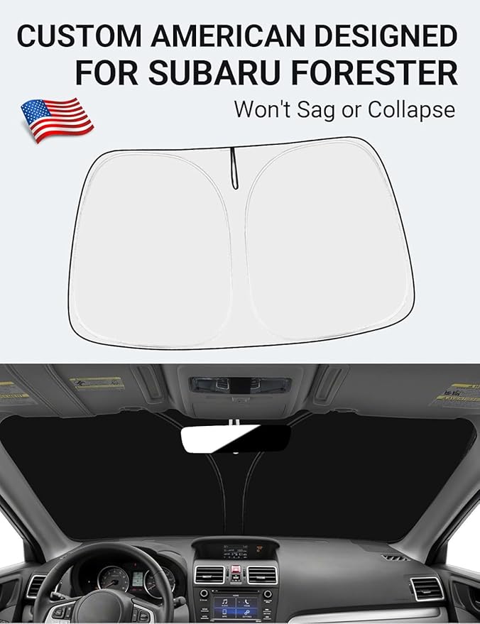 Proadsy Windshield Sun Shade for Subaru Forester 2015-2018 4-Layer Foldable Front Sunshade Protector Sun Visor Blocks UV Rays Keep Car Cooler
