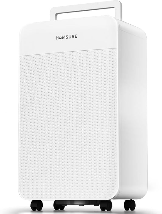 HUMSURE 4500 Sq. Ft 80 Pints Dehumidifier Equipped With Drainage Hose, Automatic Defrosting, for Basement, Home, Bathroom, Bedroom,24-Hour Timer Function