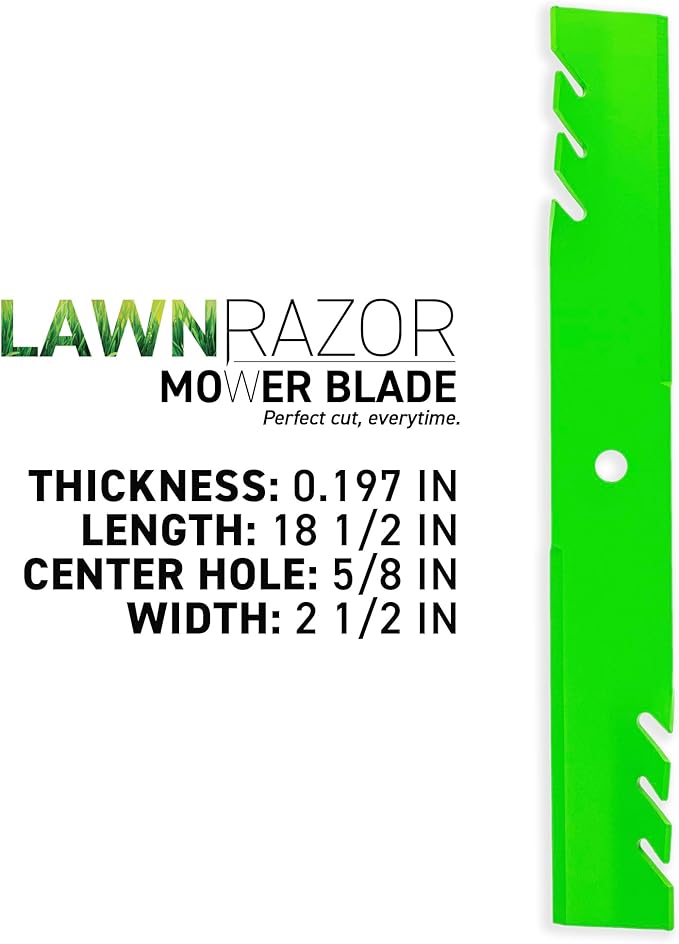8TEN LawnRAZOR Blade for Hustler FasTrak Raptor SD SDX XL XD XDX Super Z XR-7 797712 54-Inch Toothed Mulching 3 Pack