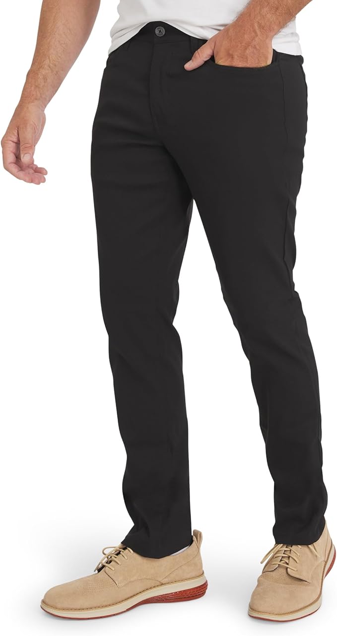 Weatherproof Vintage Hiking Pants - Men Straight Slim Fit Chino Mens Travel Pant, Lightweight Stretch Casual Pants for Men