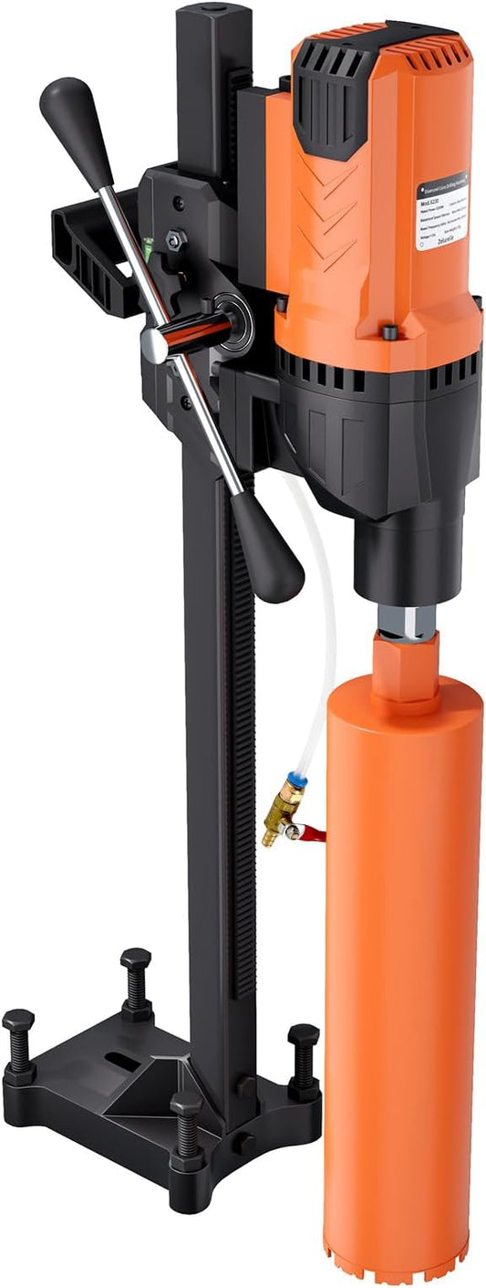 8" Diamond Core Drill Machine with Stand, 2500W Wet & Dry Concrete Core Drilling Rig, 750RPM Heavy Duty Core Drill Press for Concrete Brick Stone Masonry, Max Depth 23.6"