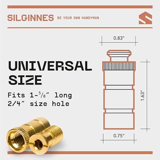 Pool Cover Anchors Concrete and Pavers Deck 10 Pack - Universal Size Fits 3/4" Hole - Best for Pool Safety Cover Installation - Durable Brass Pool Cover Anchors and Head Screw Bolts (10)
