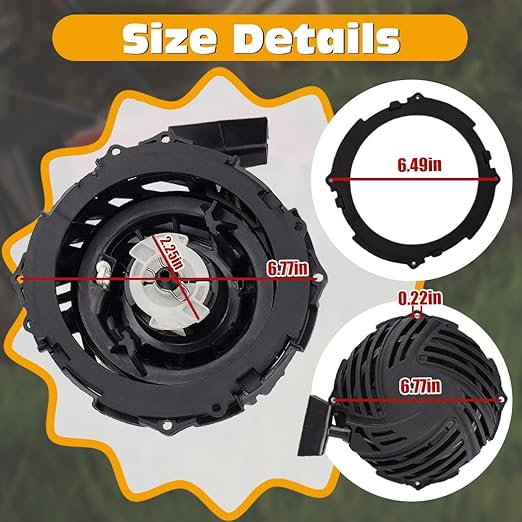 ZeeKee 591139 Recoil Pull Starter Assembly Compatible with Troy Bilt Craftsman TB110 TB200 140CC 150CC Engine Lawn Mower for BS 593959 595355 150-012 Rewind Starter