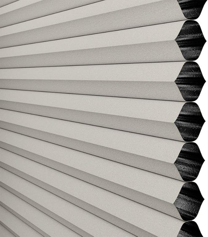 SelectBlinds Cordless Blackout Cellular Shades – No-Drill or Drill Mount – Maximum Darkness & Energy Efficiency – Any Size 13-84” W x 12-84” H, 4 Color Choices, Inside or Outside Mount (Gorgeous Gray)