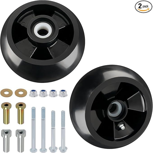 CheeMuii 2 Pack AM125172 Mower Deck Gauge Wheels Kit Lawn Mower Deck Wheels Replace for AM125172 AM124706 210-300 Compatible with John Deere 48", 54", 60", 62“, 72" Deck
