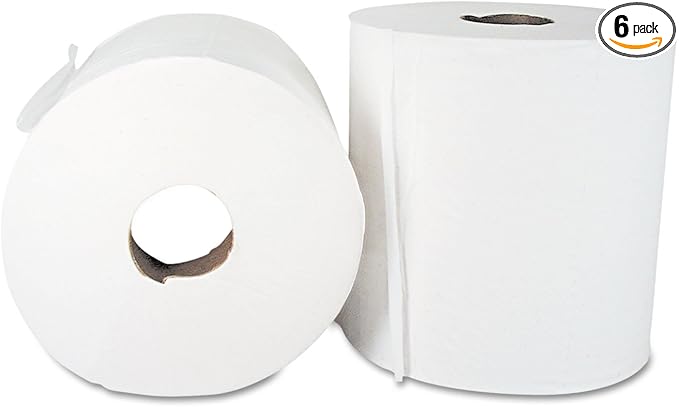 Boardwalk 6415 Center-Pull Hand Towels, 2-Ply, Perforated, 7 7/8" x 10", 660 Sheets Per Roll (Case of 6 Rolls)