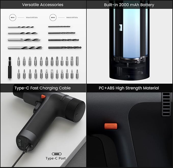 Xiaomi 12V Max Brushless Cordless Drill, 30nm Powerful Torque, 30-speed Precision Control, 3 Operating Modes, Smart Display, Gray