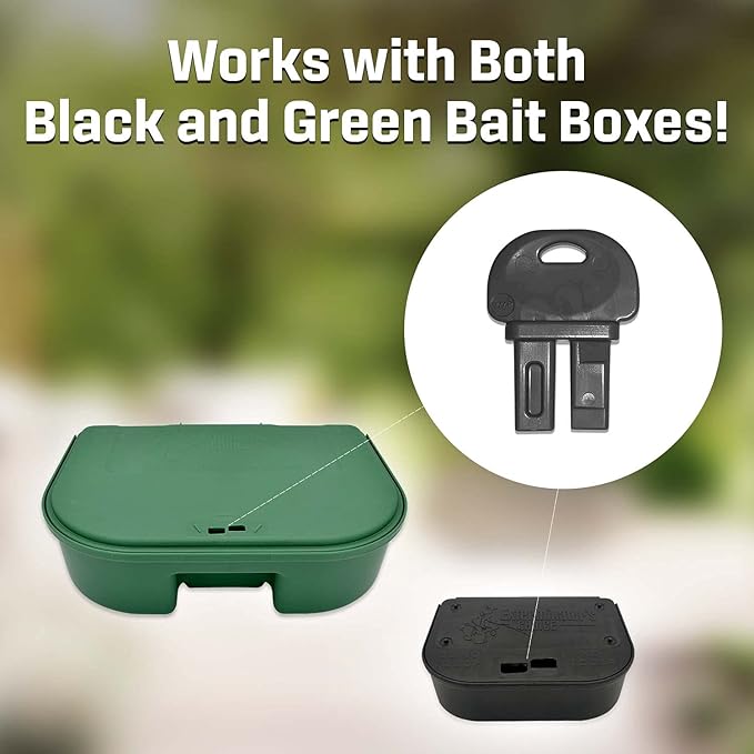 Exterminators Choice Replacement Keys for 3 Pack Bait Box Set - Compatible with Green and Black Exterminators - Controlling Mice and Others