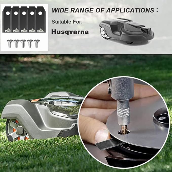 Robotic Lawn Mower Blade (15, for Husqvarna - Monster 43MM) Also for Gardena McCulloch Robotic Lawnmower Mowing Robo Robot Accessories Replacement for 315 430 435 450 and Many Others