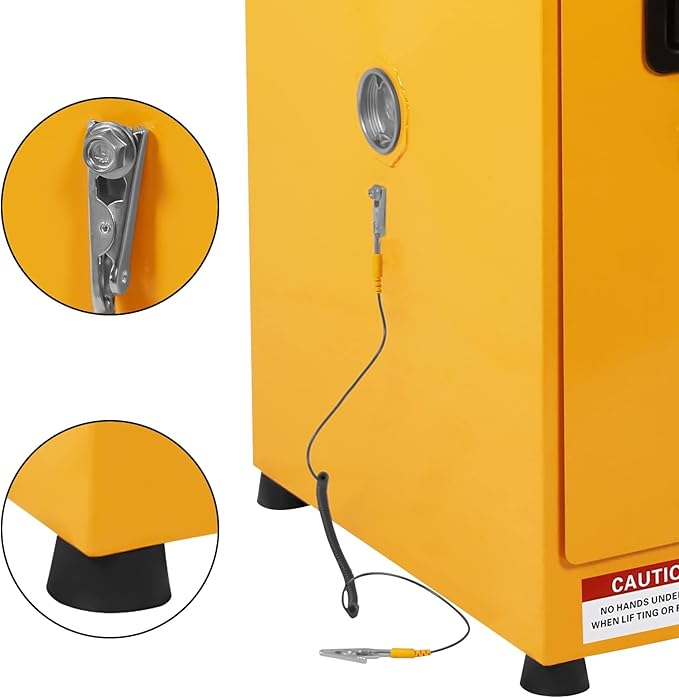 Flammable Cabinet 17" x 17" x 18", Galvanized Steel Safety Cabinet, Adjustable Shelf Flammable Storage Cabinet, for Commercial Industrial and Home Use