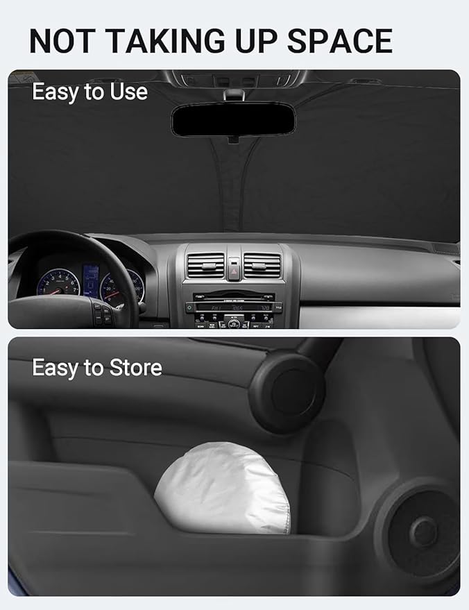 Proadsy 2025 Upgrade Front Windshield Sun Shade Foldable Sunshade Protector Custom Fit 2007–2011 Honda CR-V Accessories