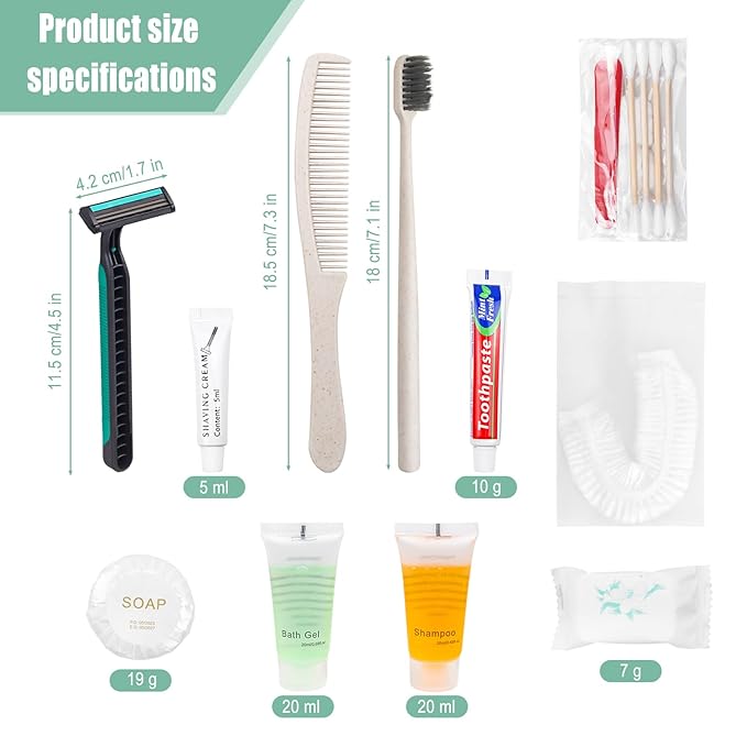 Hygiene Kit Bulk, Individually Packed, The Convenience Kit Bulk Is Fully Equipped And Clean And Hygienic, Convenience Kits Suitable For Hotel, Home, Camping, Travel (50 Sets)