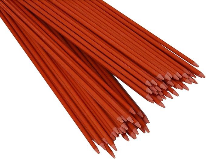 findmall 20PCS 48inch Driveway Markers, 5/16 Diameter Snow Stakes, Orange Reflective Marker for Parking Lots, Walkways