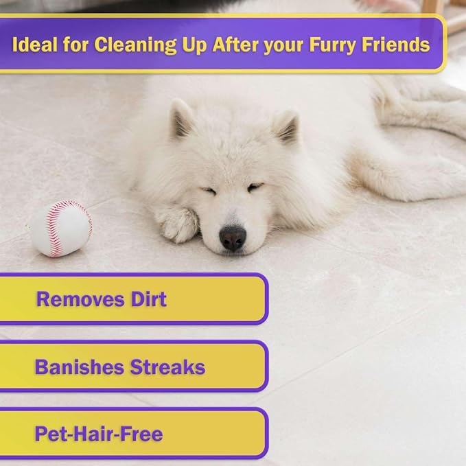 6 Pack Microfiber Sweeper Mop, 48" Replacement Dry Dust Mop Floor Pads, Dust Mop Head Refills for Industrial and Commercial Spaces, Janitorial Supplies