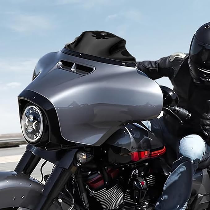 9 inch Black Windshield Windscreen for 2014-2024 Harley Davidson Touring Street Glide Electra Glide/Ultra Limited/Tri Glide FLHT FLHX FLHXS FLHTK