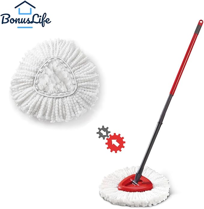BonusLife Refill for O-Ceda EasyWrin Spin Mop Head 1-Tank System Only, 6 Refills
