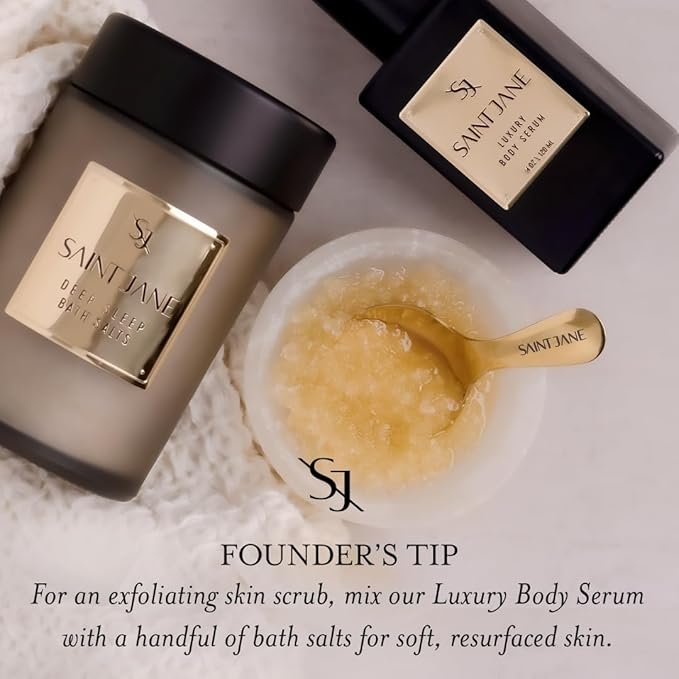 SAINT JANE - Deep Sleep Bath Salts with Magnesium + Peptides | Luxury, Floral-Infused, Clean Skincare (12 oz | 355 ml)