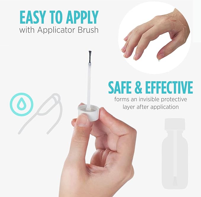 Liquid Bandage for Skin, Topical Analgesic and Antiseptic, Protective Skin Barrier for Small Cuts and Wounds, Easy To Apply Liquid Bandage for Cracked Fingers & Other Affected Areas, 1 Ounce (3 Pack)