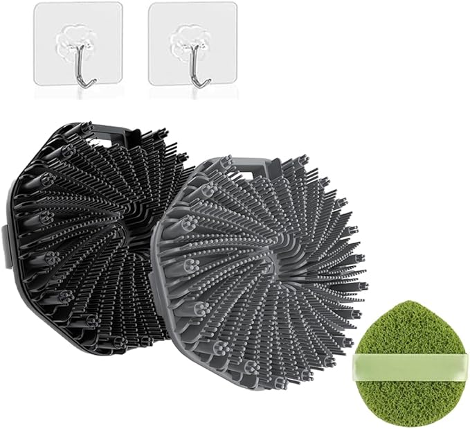 The Sud Bud Silicone Body Scrubber, Premium Soft Gentle Exfoliating Shower Brush for All Skin Type (Medium, Count, 2)