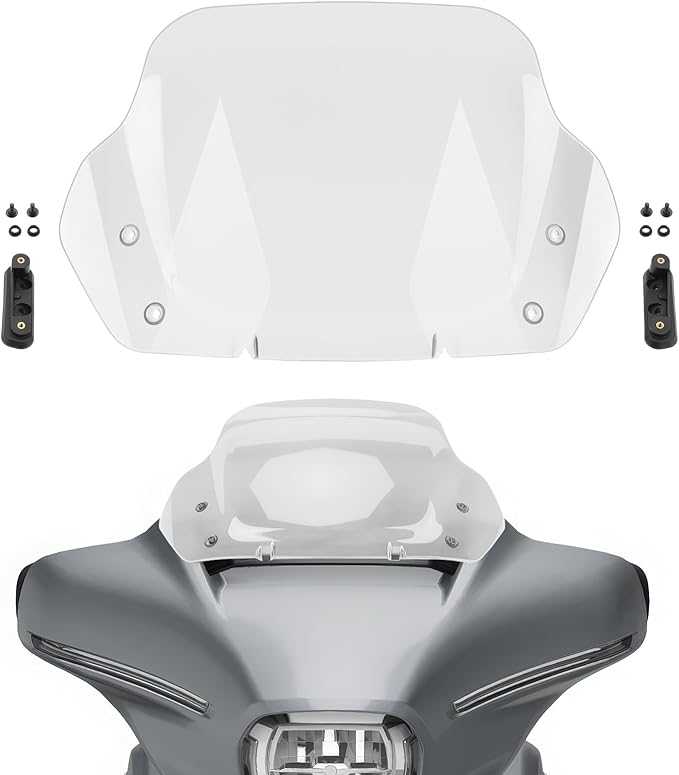 14" Windshield for Harley Street Glide CVO FLHXSE 2023-2024 Wind Shield Windscreen Air Deflector Compatible for Harley Street Glide CVO 2024 (Clear)
