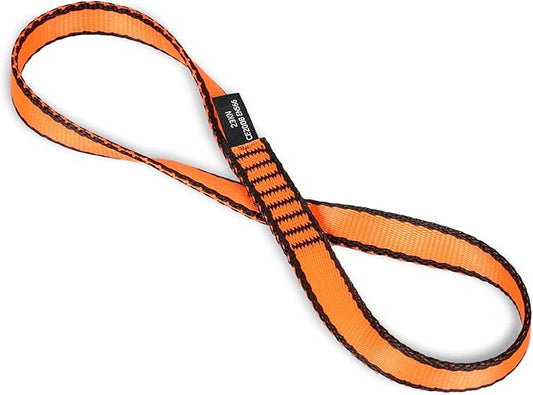 18MM Nylon Climbing Sling Runner - 23KN CE2008/EN566 Certified Outdoor Climbing Webbing for Rock Climbing, Rappelling, Mountaineering, Swing Gear, Outdoor Adventures & Emergency Anchoring