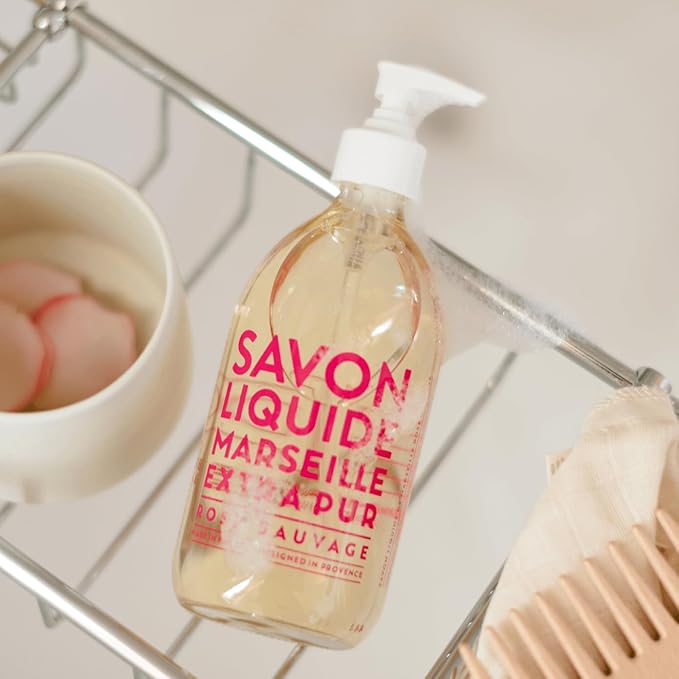 Compagnie de Provence Savon de Marseille Extra Pure Liquid Soap - Wild Rose - 10 Fl Oz Plastic Pump Bottle