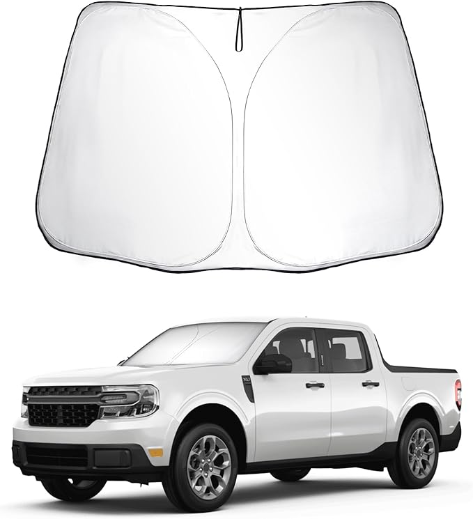 SKTU 2022-2026 Maverick Front Windshield Sunshade for 2022 2023 2024 2025 2026 Ford Maverick Windshield Sunshade Foldable for Blocks UV Rays and Blocks Heat and Sun Keeps Vehicle Cool