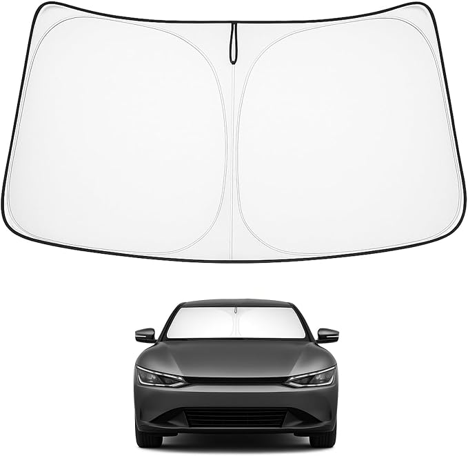Proadsy for Kia EV6 2023-2024 2025 Windshield Sun Shade 4-Layer Foldable Front Sunshade Protector Sun Visor Blocks UV Rays Keep Car Cooler