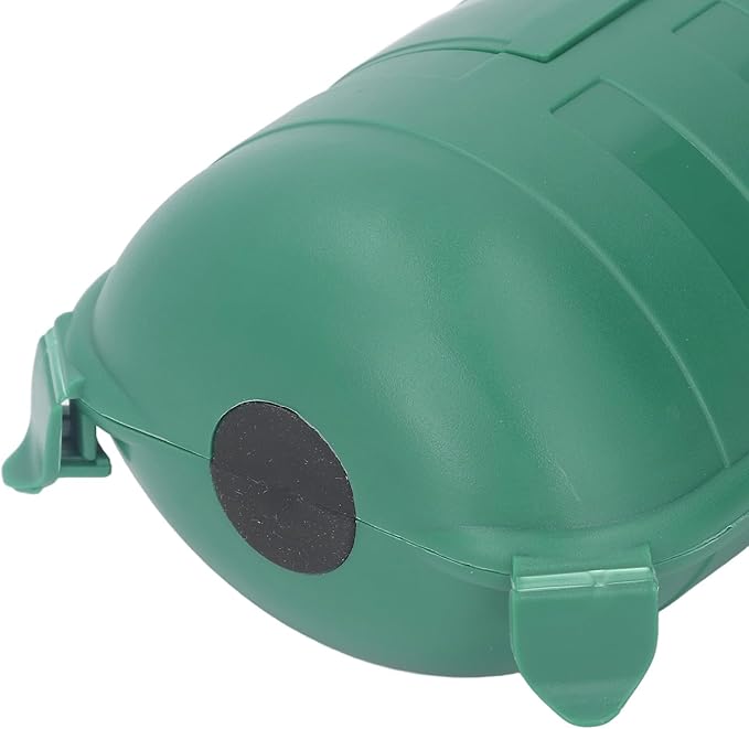 Extension Cord Safety Cover Box with Double, Protects Against Accidental Power Outages, Suitable for AWG12-16 Cables, Ideal for WiFi Control LED Light (Green)