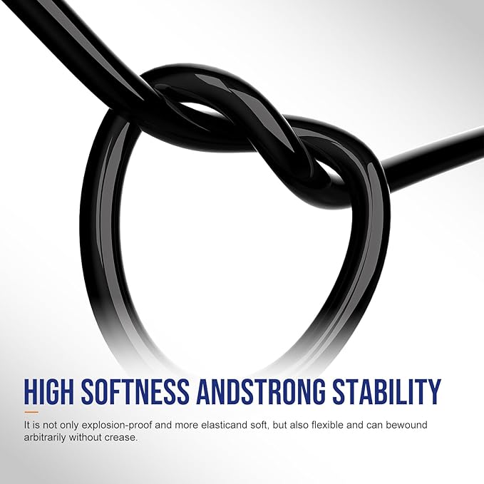 1/4 Dot Air line,1/4 inch OD Air Hose Kit,Airline Tubing Repair Kit Compressor Tube with Push to Connectors Fittings (Black-32.8FT/10M)