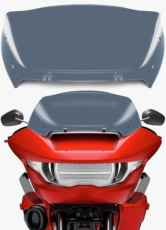 9" Wave Windshield Windscreen Wind Splitter Compatible with Harley Davidson Touring CVO Road Glide FLTRXSE 2023-up,CVO Road Glide ST FLTRXSTSE 2024-up,Road Glide FLTRX 2024-up (Tint)