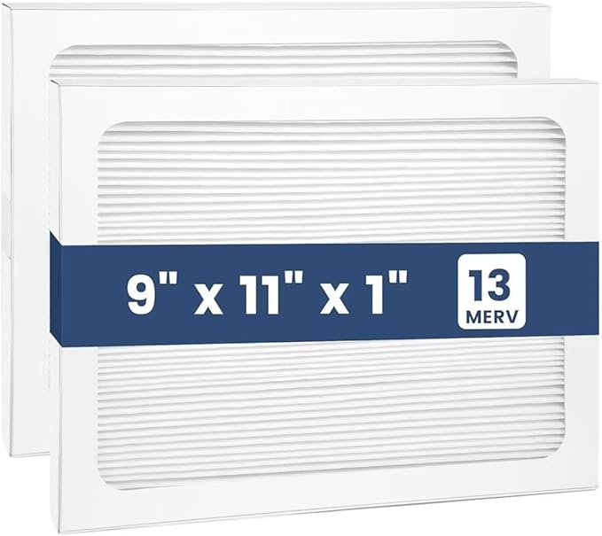9 x 11 x 1 MERV 13 Replacement Dehumidifier Filter Compatible with Santa Fe Compact70, Ultra70, Element, Compact2, UA 65H Dehumidifier Models (2 Pack)