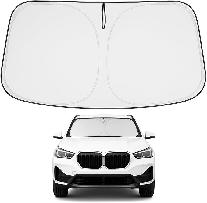 Proadsy Windshield Sun Shade for BMW X1 F48 2016-2022 4-Layer Foldable Front Sunshade Protector Sun Visor Blocks UV Rays Keep Car Cooler