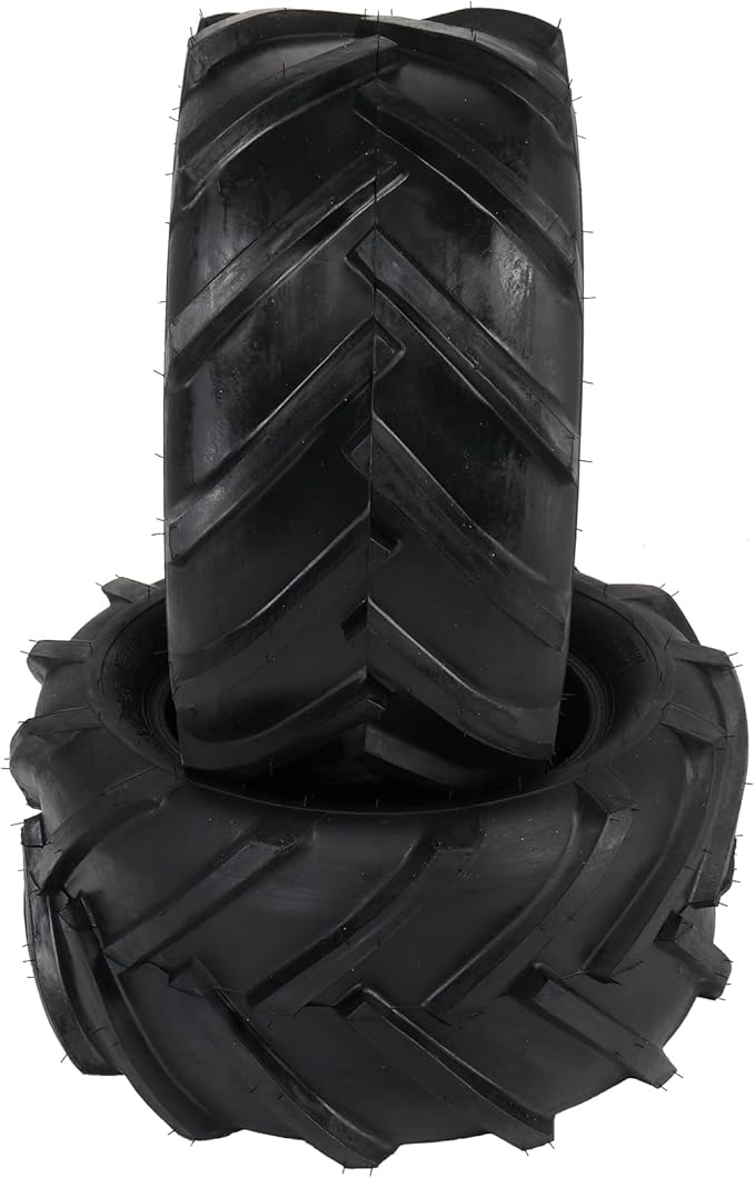 TUFFIOM Set of 2 Lawn Mower Tires 24x12.00-12 6PR Turf Tire for Garden Tractor Riding Lawnmower, Tubeless