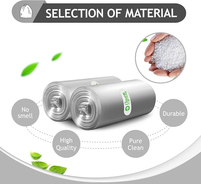 4 Gallon 300 Counts Strong Trash Bags Garbage Bags by Teivio, Bathroom Trash Can Bin Liners, Small Plastic Bags for home office kitchen (Grey)