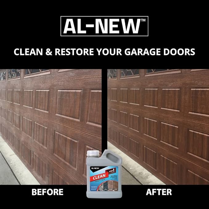 AL-NEW STEP 1 CLEAN | Cleaning Solution for Outdoor Patio Furniture, Garage Doors, Window Frames, Exterior Lights & Fencing (32 Ounce)