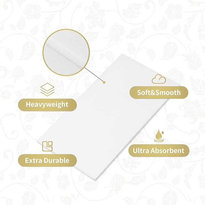 KAMMAK White Napkins Dinner Paper with Pocket 200 Pack Disposable Linen Feel Wedding Reception Napkins Bulk for Decorations Restaurant Guest Hand Towel Lunch Napkin for Bathroom (16.5 x 16.5 inch)