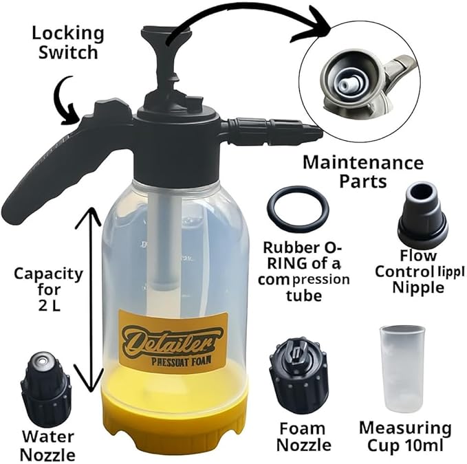 Detailer Pressure Foam Sprayer 2L + Aluminum Cleaner 1.5 LITERS