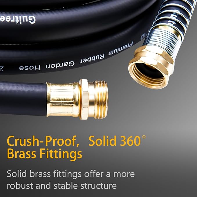 Leader Garden Hose 5ft x 5/8", Heavy Duty Short Water Hose, Male to Female Fittings, Five Layered Braiding for Durability, 1000PSI Burst, 200PSI Working (Black)