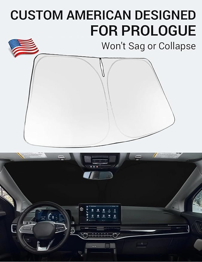 Proadsy 2025 Upgrade Windshield Sun Shade Custom Fit Prologue 2024 2025 2026 Foldable Front Sunshade Protector Sun Visor Blocks UV Rays Keep Car Cooler Accessories