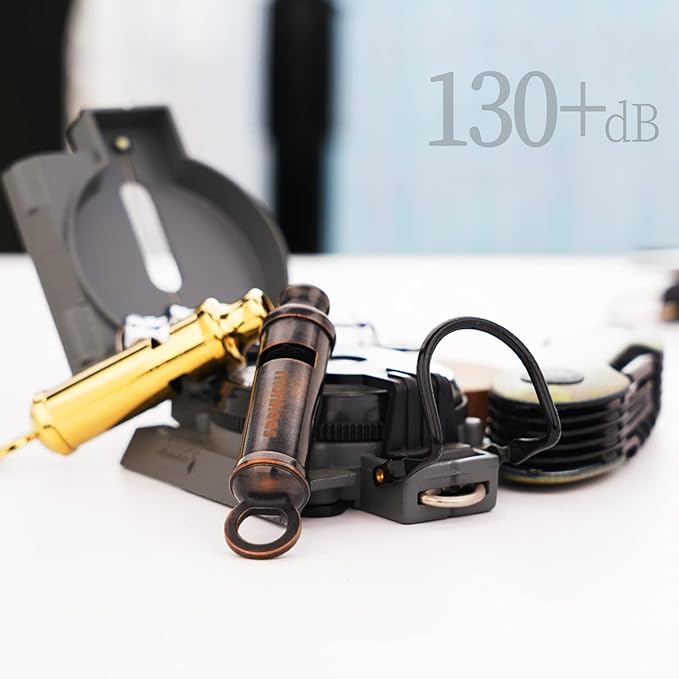 munkees 2-Channel high pitched Whistle, for Coaches and Referees, Outdoor Rescue, Retro Modeling and high Volume Outdoor Equipment