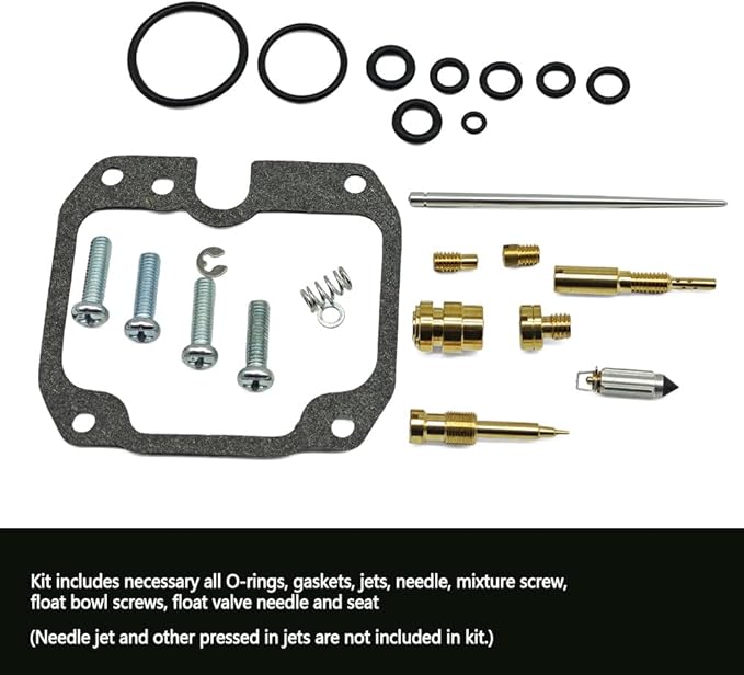Carburetor Rebuild Kit Fit for Yamaha TTR125 Drum Brake 2000-2003 TTR125E Drum Brake 2003-2005 TTR125L Disc Brake 2000-2005 Replace 26-1312