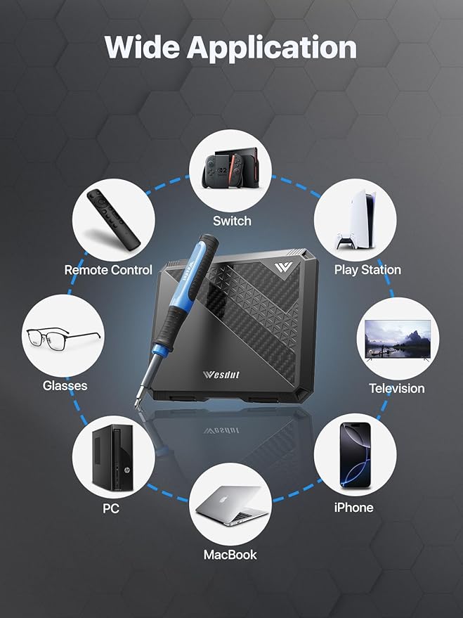 52in1 Precision Screwdriver Set, [S2 Alloy Steel] Small Screw Driver, Mini Repair Kit, PC Accessories, PS4/PS5 Cleaning Kit, Tiny Tool, Fit MacBook, Computer, Laptop, Watch, Eyeglass, Ring Doorbell