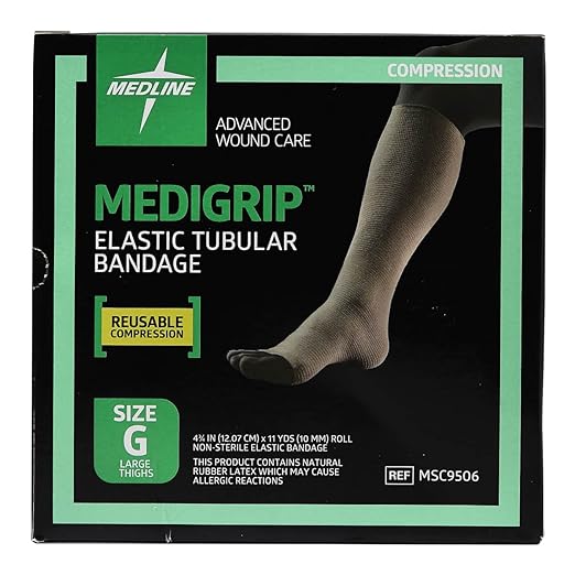 Medline Medigrip Elastic Tubular Bandages, Size G, For Large Thighs