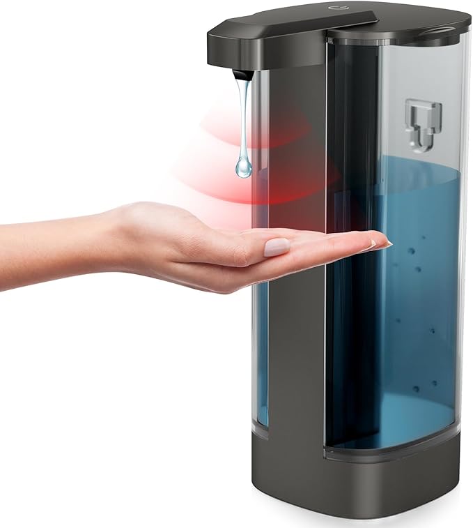 17oz Automatic Liquid Soap Dispenser,Touchless Dish Soap Dispenser IPX5 Waterproof Adjustable Dispensing,Liquid Hand Soap Personal Care Lotion Dispenser for Kitchen Bathroom Hotel,USB Charging