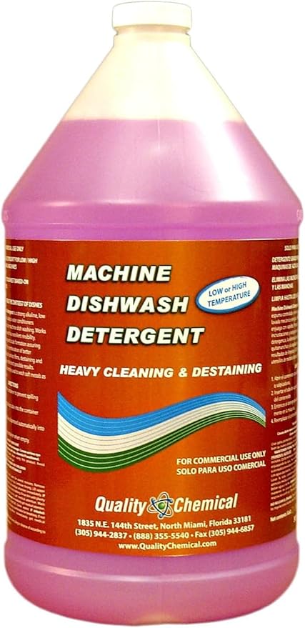 Quality Chemical Commercial Dishwashing Kit/4 Gallon Combo Pack - Dishwash (2 Pack), Rinse All (1 Pack), Chloro Guard Low Temp (1 Pack)/Food Grade Sanitizer for Restaurant Dishwasher Sanitizer