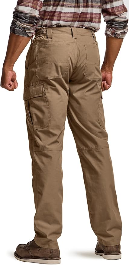 CQR Men's Winter Tactical Cargo Pants, Thermal Fleece Lined Outdoor Snow Ski Hiking Work