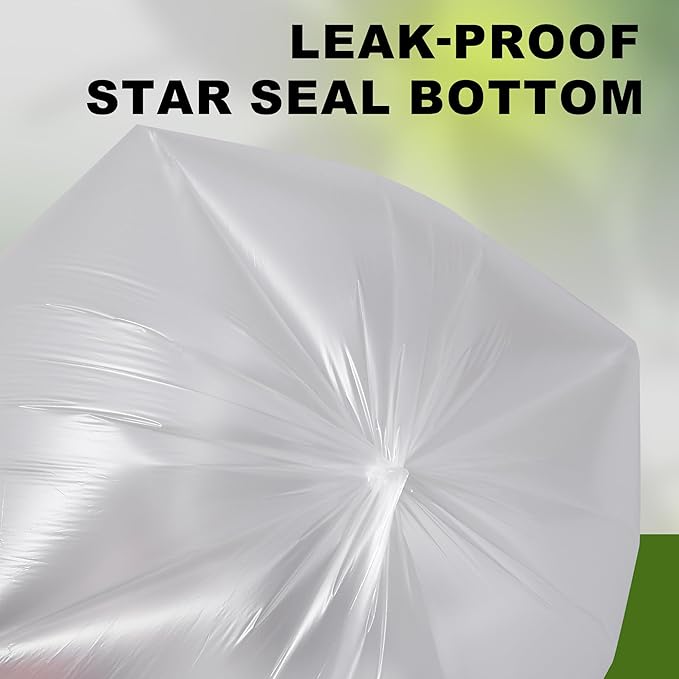 Trash Can Liner - Wholesale 500 Count Garbage Bags on Perforated Roll 33 Gallon Multipurpose for Office Bathrooms Business Home Commercial and Industrial Needs